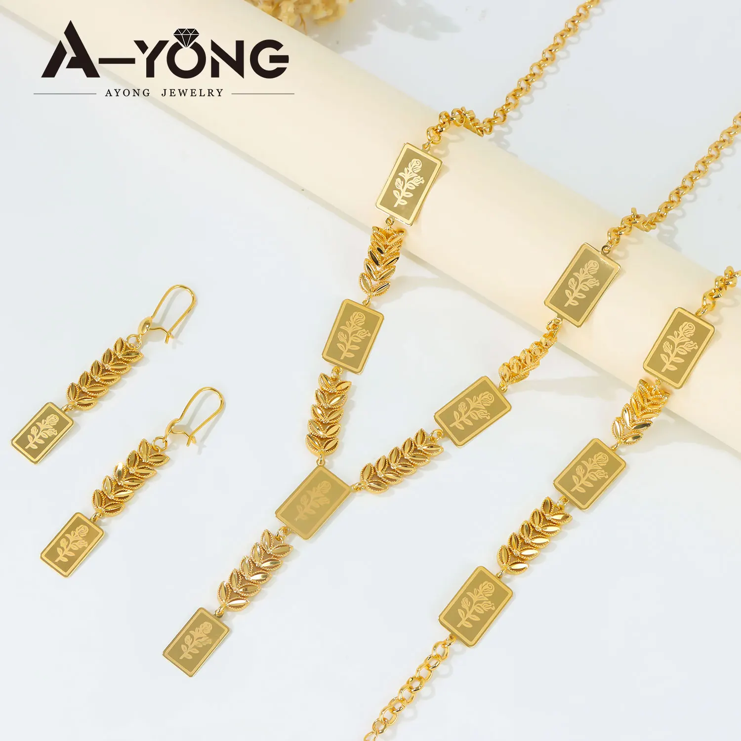 Nigerianisches Brautschmuck-Set 21k Vergoldet Arabische Münzen Halskette Armband Ohrringe Türkischer Modeschmuck für Frauen – Detail 2