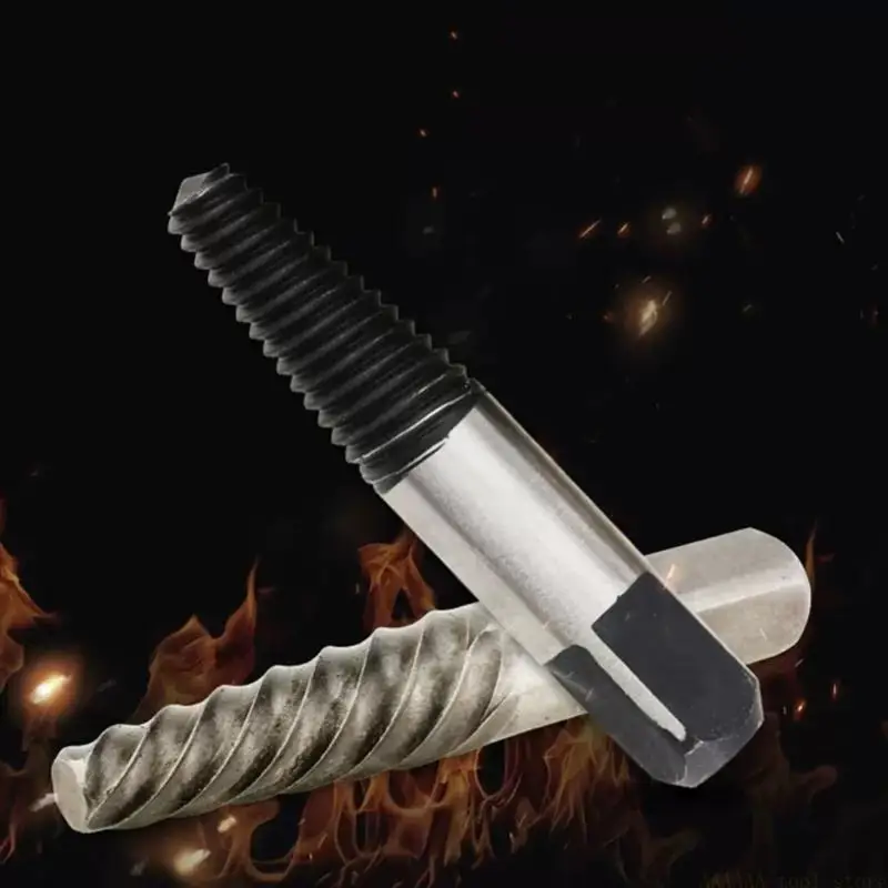 A2BE 10Pcs Wire Break Extractor Remover Twist Drill Bit Set Conventional Tip Steel Drill Tool Set with Plastic Box