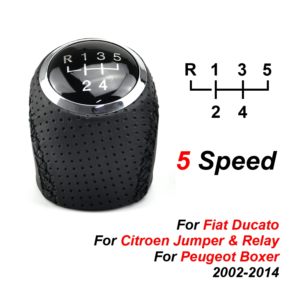 For Citroen Jumper Relay Peugeot Boxer Fiat Ducato 2002-2014 5 6 Speed Manual Car Shifter Boot Gear Shift Knob Head Lever