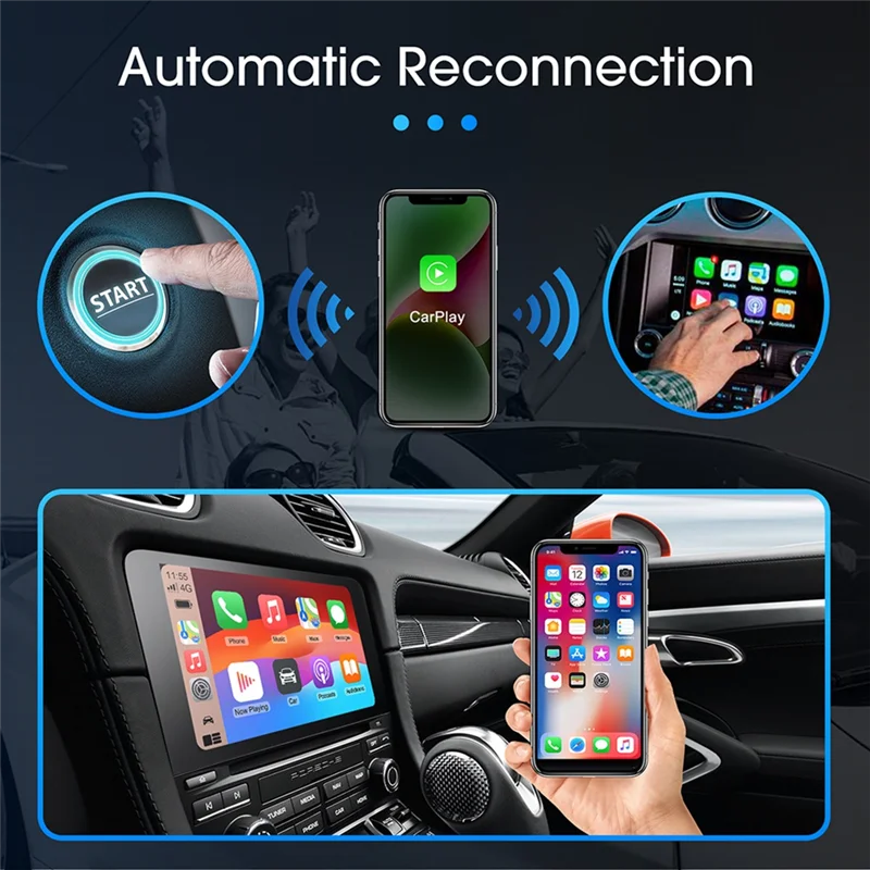 

【Top Picks】Wireless Carplay Adapter For Iphone Wired To Wireless Carplay Dongle Plug & Play USB Connection Auto Car Dongle