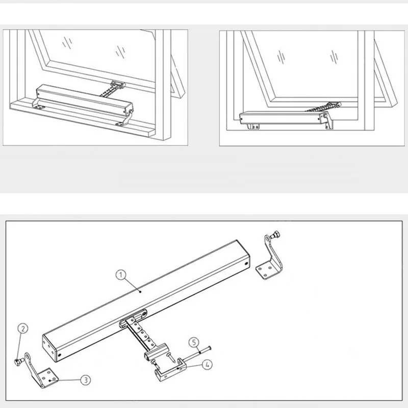 AC Electric Window Opener Skylight Motor Tuya zigbee Intelligent Actuator For Roof Window Basement