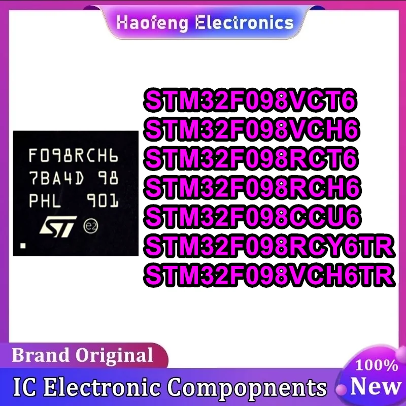 

STM32F098VCT6 STM32F098VCH6 STM32F098RCT6 STM32F098RCH6 STM32F098CCU6 STM32F098RCY6TR STM32F098VCH6TR микросхема 100% новый оригинальный