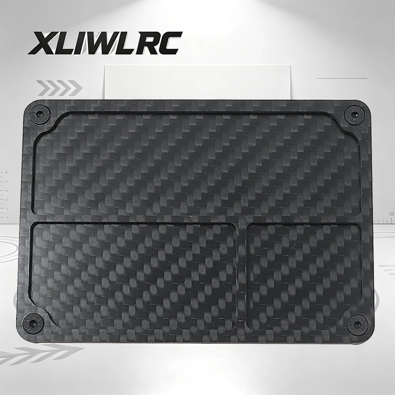 Portable Carbon Fiber RC Screw Tray Parts Storage Plate RC Racing Pit Tool For RC On-Road Off-Road Vehicle Accessories