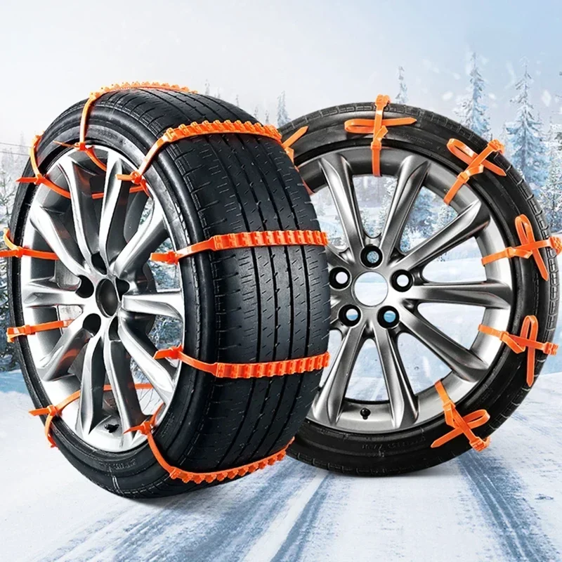 Cadenas de nieve para neumáticos de coche, accesorio antideslizante de doble ranura de emergencia para invierno, 10/20 piezas