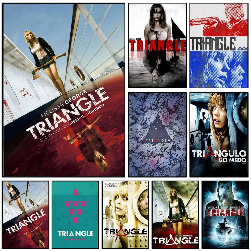 Triangle Horror Movie Poster Art Sticky Wall Waterproof Home Living Room Bedroom Bar Aesthetic Decoration