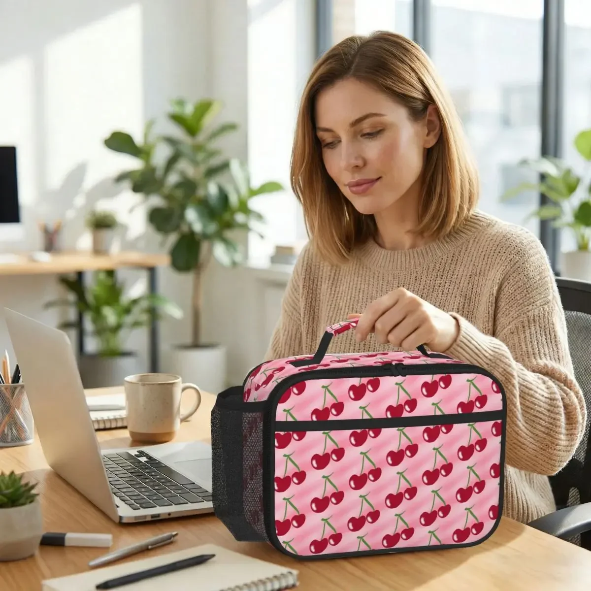 bolsa-termica-isolada-rosa-com-estampa-de-cereja-vermelha-e-hastes-verdes-para-mulheres-lancheira-portatil-para-escritorio-caixa-termica-para-alimentos-recipiente-para-marmita