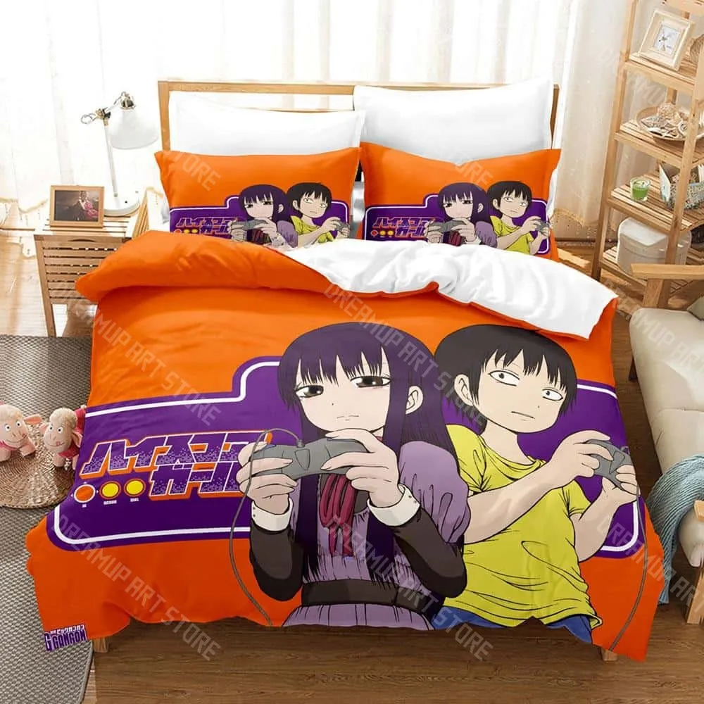 3D Printed Hi Score Girl Bedding Set for Boys Girls Duvet Cover And Pillowcase Included Twin Queen King Full Single Double Sizes