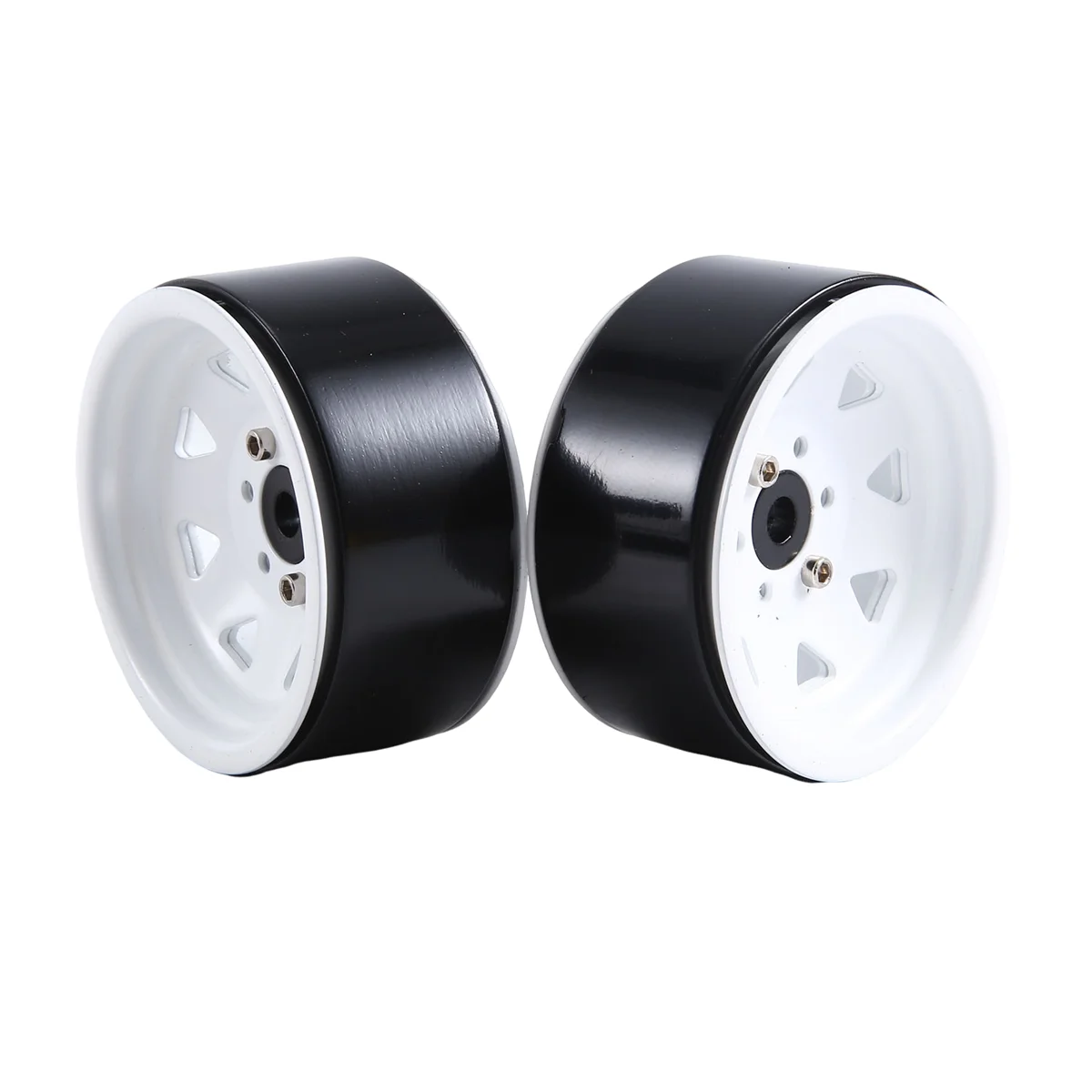 

4PCS 1.9Inch Metal Beadlock Wheel Hub Rim for 1/10 RC Crawler Car TRX4 Axial SCX10 90046 AXI03007 RedCat Gen8,White 8