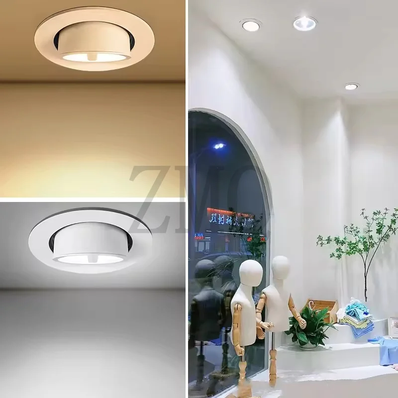 Led COB Downlight Einbauleuchte 360 Grad Einstellbarer Winkel 10 W 20 W 30 W 40 W Spot Lampe Wohnzimmer büro Mall Bar AC110-240V