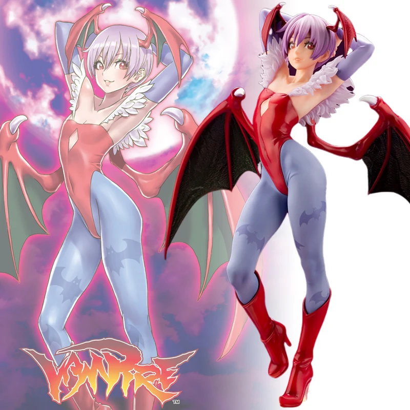 23CM Vampire:The Night Warriors Morrigan Aensland Lilith Aensland 1/7 Action Figure PVC Hentai Collection Doll Model Toys Gift