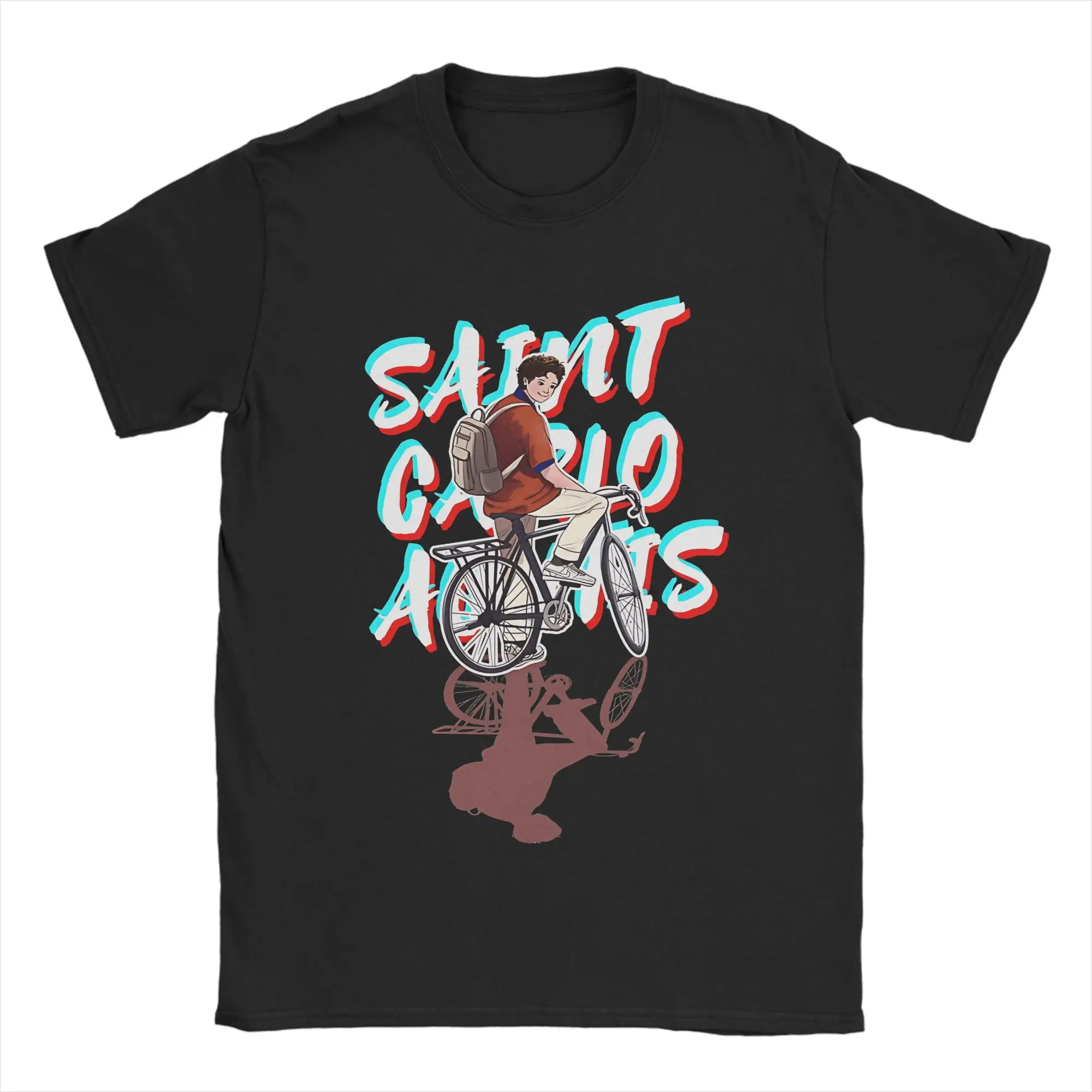 

Новинка, мужская футболка Carlo Acutis, футболки из чистого хлопка с круглым вырезом, футболка с короткими рукавами, одежда с принтом