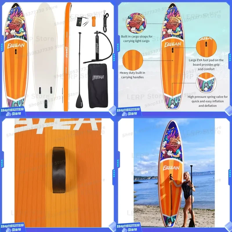 2025 Fayean Factory Price Paddle Board Inflatable sup New Design Surfboard Paddle Board with Fins and All Accessories