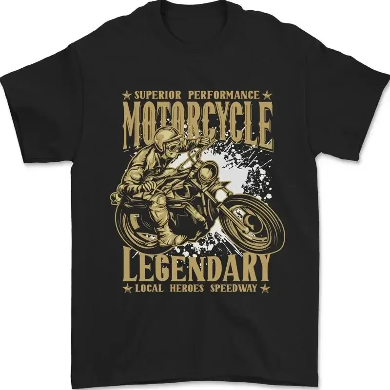 Superior performance motorcycle biker men's 100% cotton t-shirt
