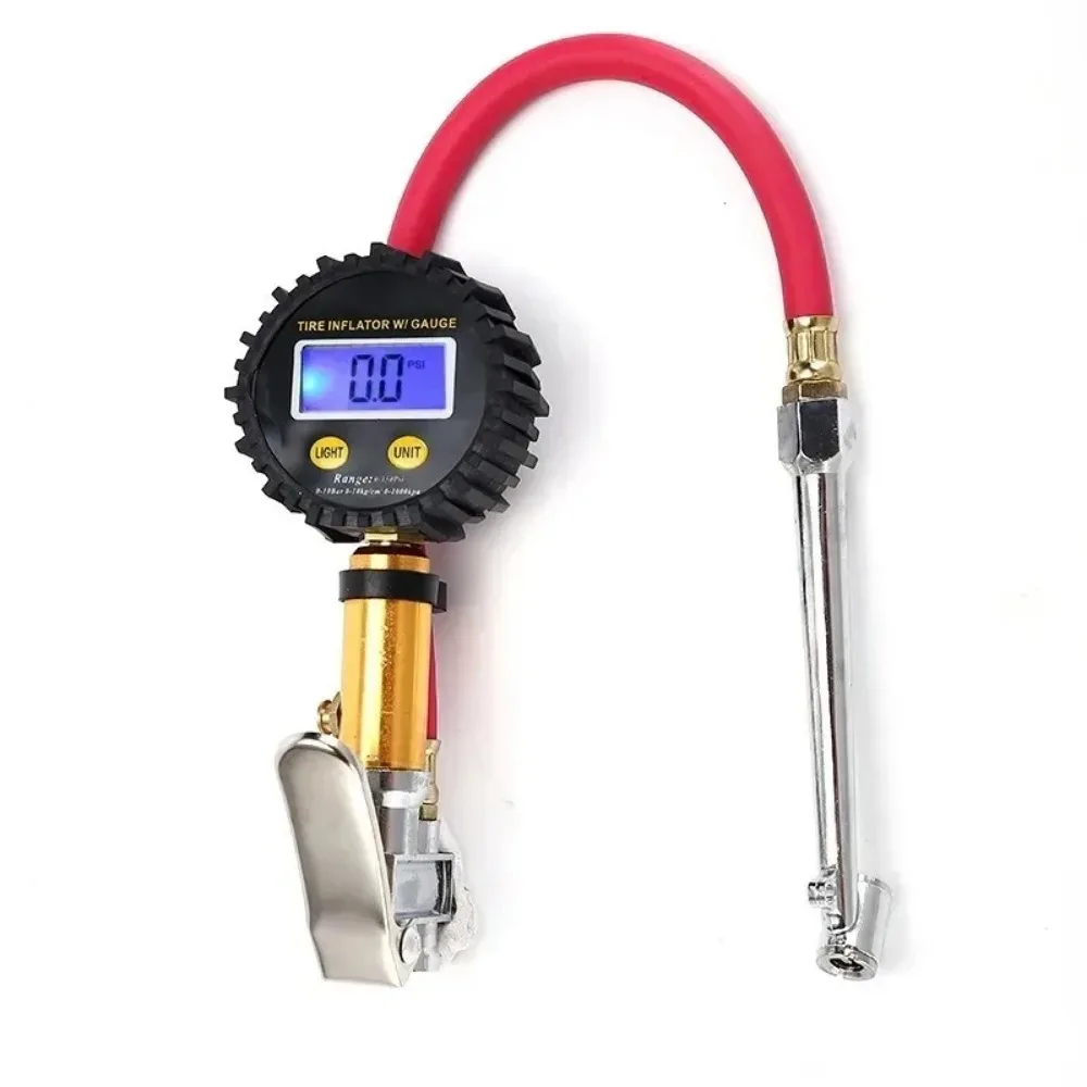 For Car Motorcycl Popu for Digital Tire Inflator Pressure Gauge 200PSI Display Air Compressor Pump Quick Connect S05 19 Dropship