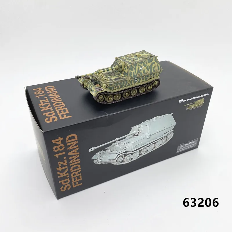 1/72 Scale Tank Vehicle Ferdinand Sd.Kfz.184 s.Pz.Jg.Abt.654,Kursk 1943 Model 63206 Finished Product WW2 German Military Weapons