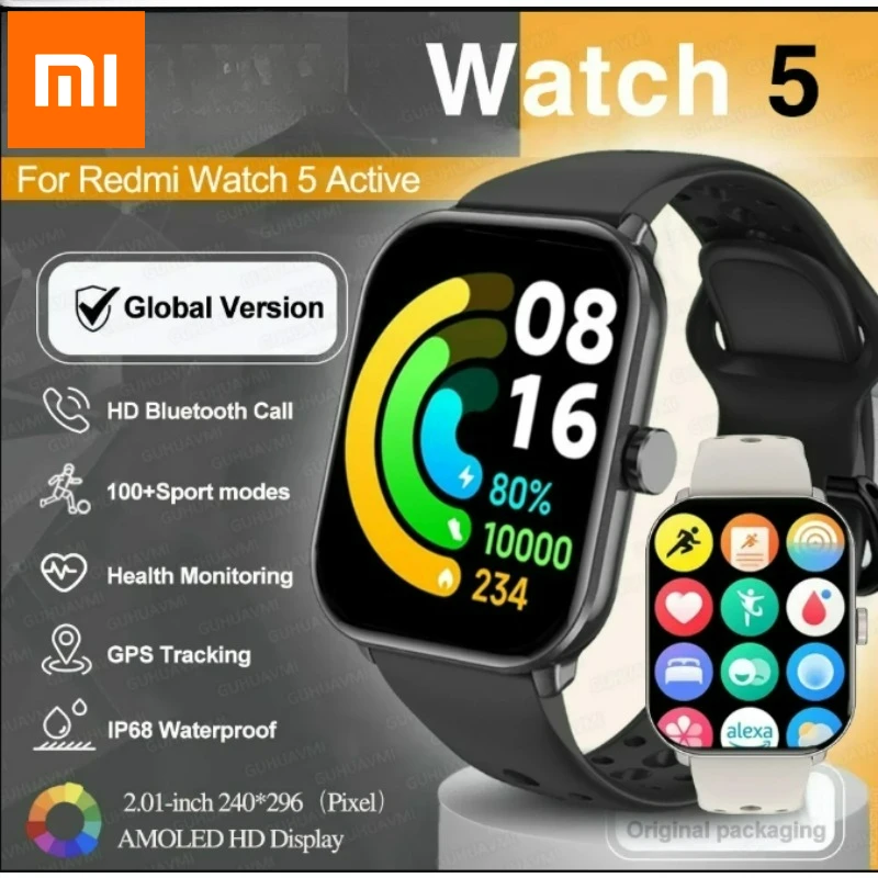 Xiaomi Watch 5, глобальная версия, мужские GPS-отслеживающие Bluetooth-вызовы, пульсометр, водонепроницаемые спортивные фитнес-умные часы для женщин, новинка 2025 года