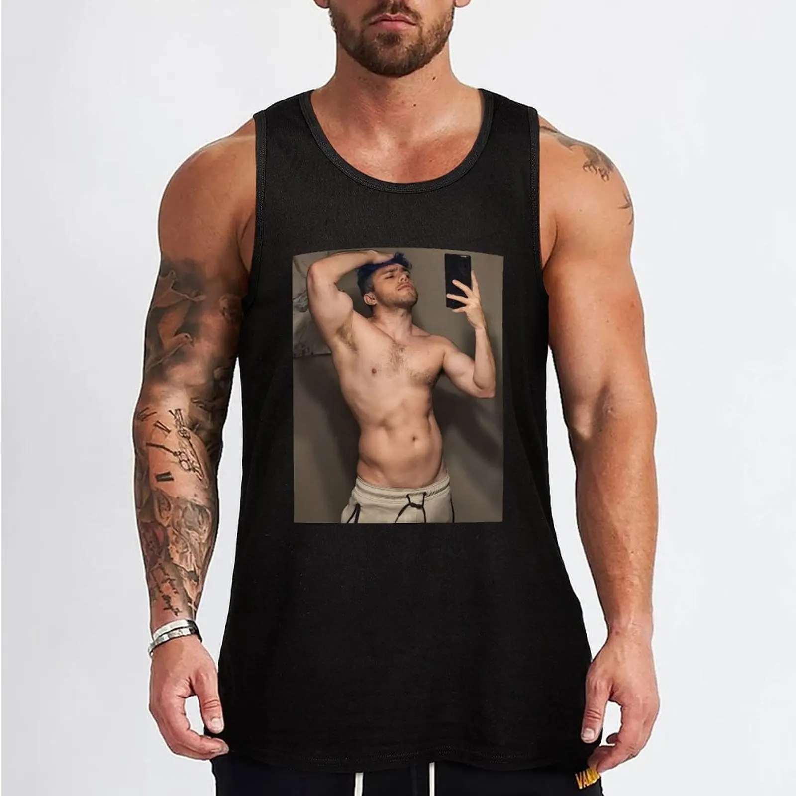 mirror selfie Tank Top men clothing anime top summer 2024 fitness