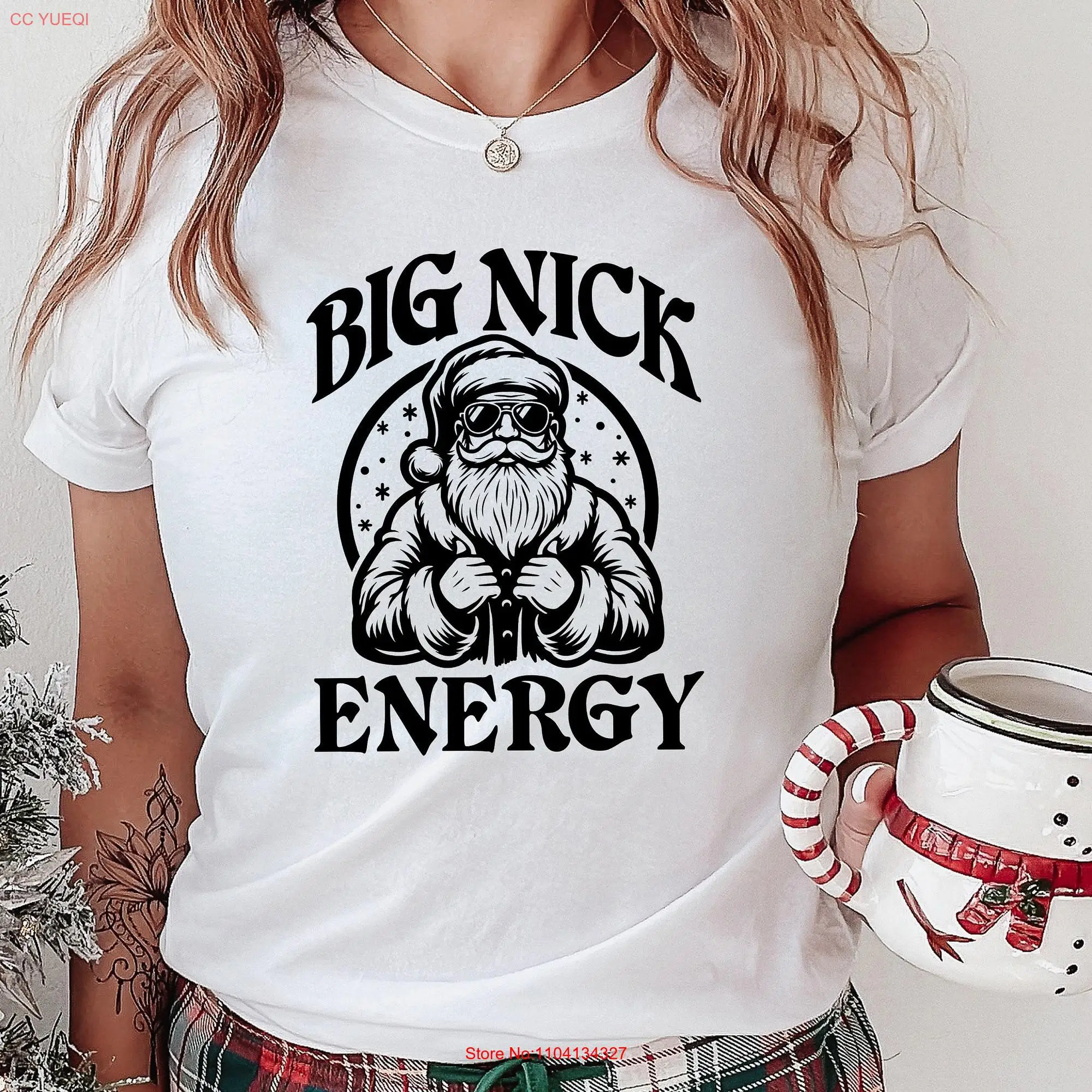 Bick Nick Energy T Shirt Santa Merry Christmas New Year Funny Vacation long or short sleeves