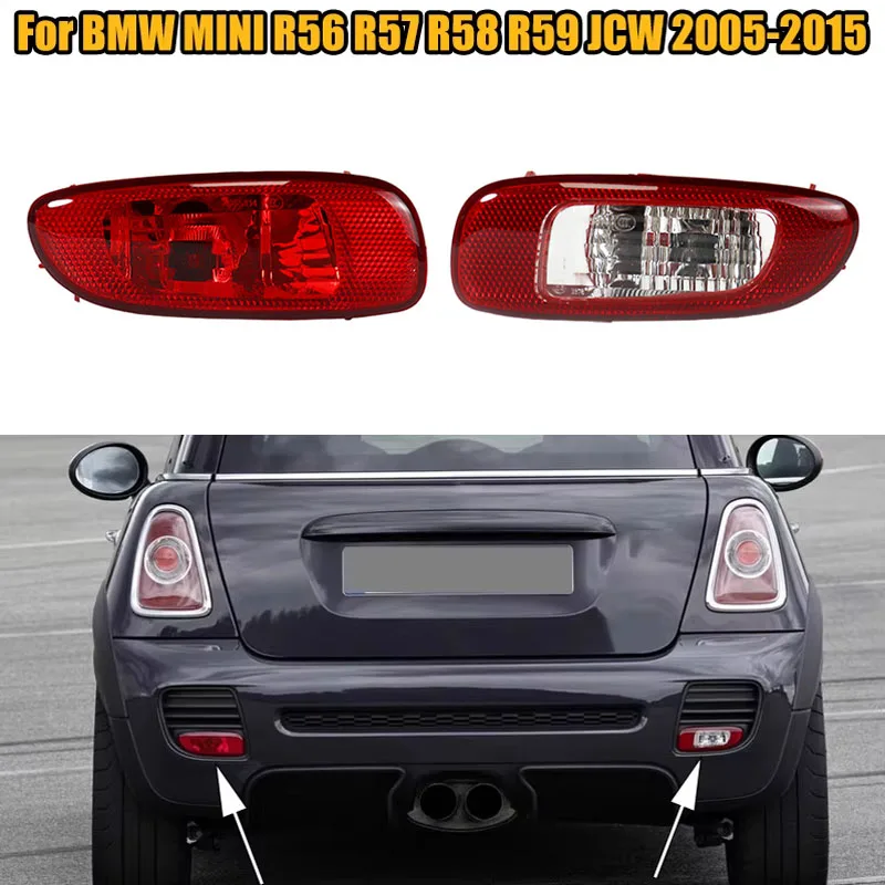 

Car Rear Bar Light Rear Bumper Reflector With Bulb Car Accessories For BMW MINI R56 R57 R58 R59 JCW 2005-2015