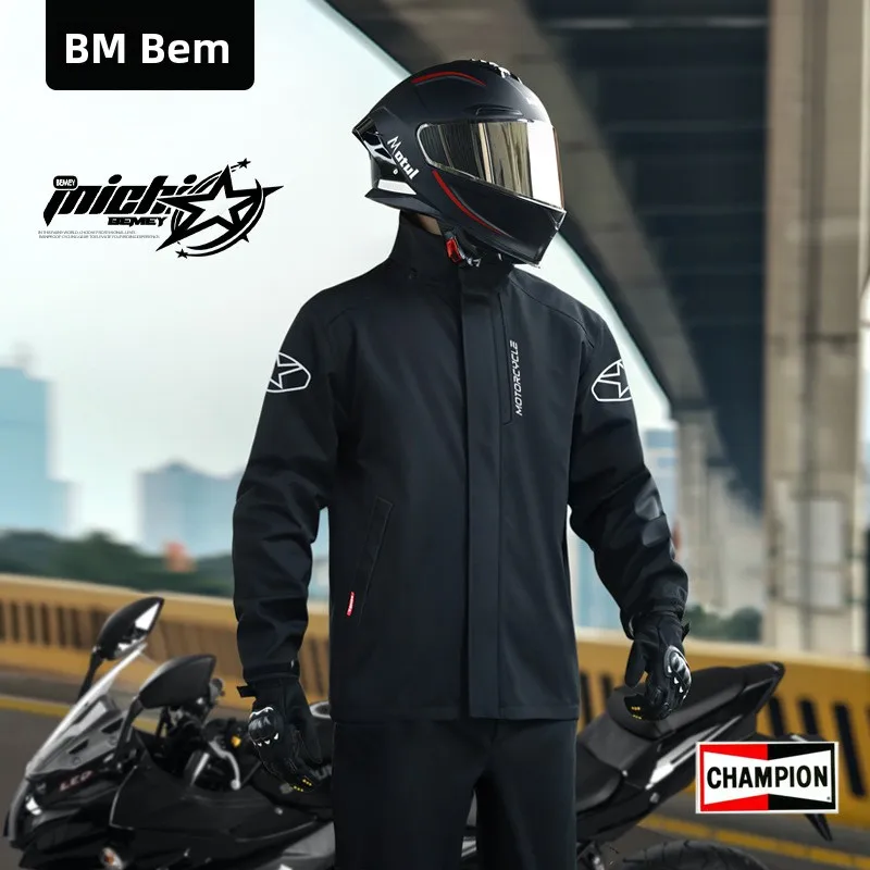 full-body-motorcycle-rain-suit-men's-detachable-waterproof-windproof-riding-clothing-raincoat-pants-set-by-beimi-b046