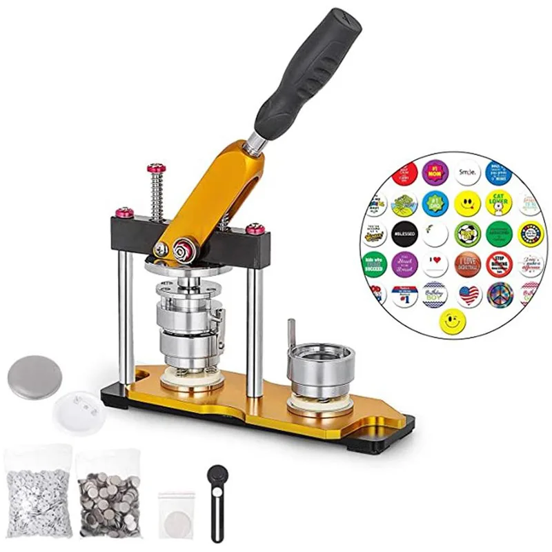 

Photo refrigerator magnetic badge press kit with core components bearing and motor