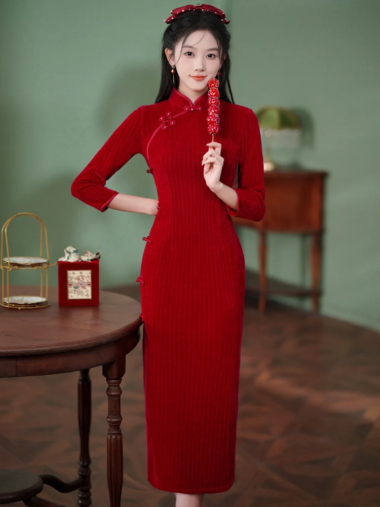 abito-qipao-da-donna-rosso-lungo-dr-ele-semplice-per-banchetti-nuziali-primavera-autunno-sle-seven-sve-ele