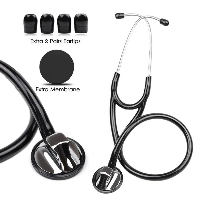 Classic Black Master Cardiology Clinical Single Head Heart Estetoscopio Professional Cute Doctor Nurse ENT Medical Stethoscope