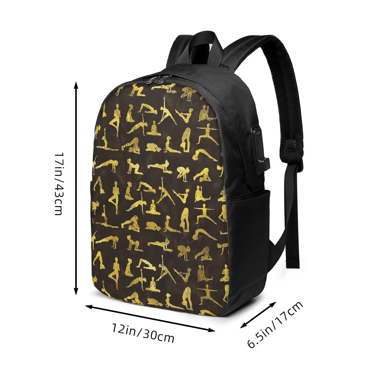 Yoga And Pilates Enthusiasts Backpack Travel Notebook Bag Computer College Student School Bag Laptop Shoulder Bags for Men Women