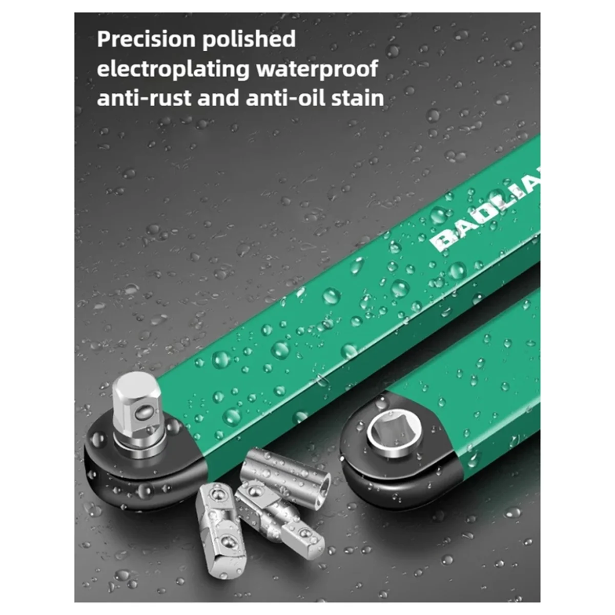 SSR  Dual Head Offset Extension Wrench Multi Functional Tool with Drive Adapters Universal for Tight Spaces