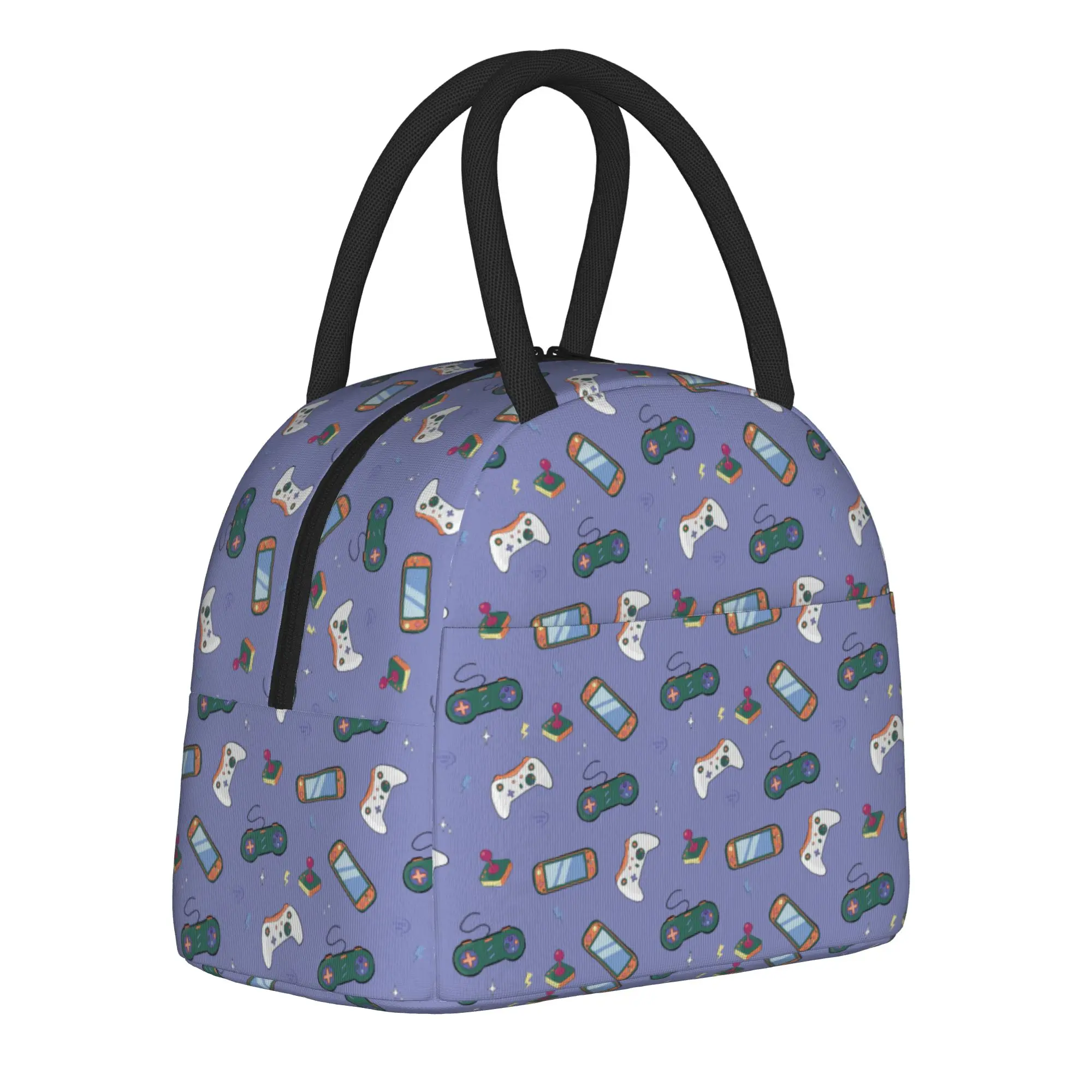 Game Controller Pattern  Insulated Lunch Bag Cooler Bag Lunch Container  Large Tote Lunch Box Food Bag College  Outdoor