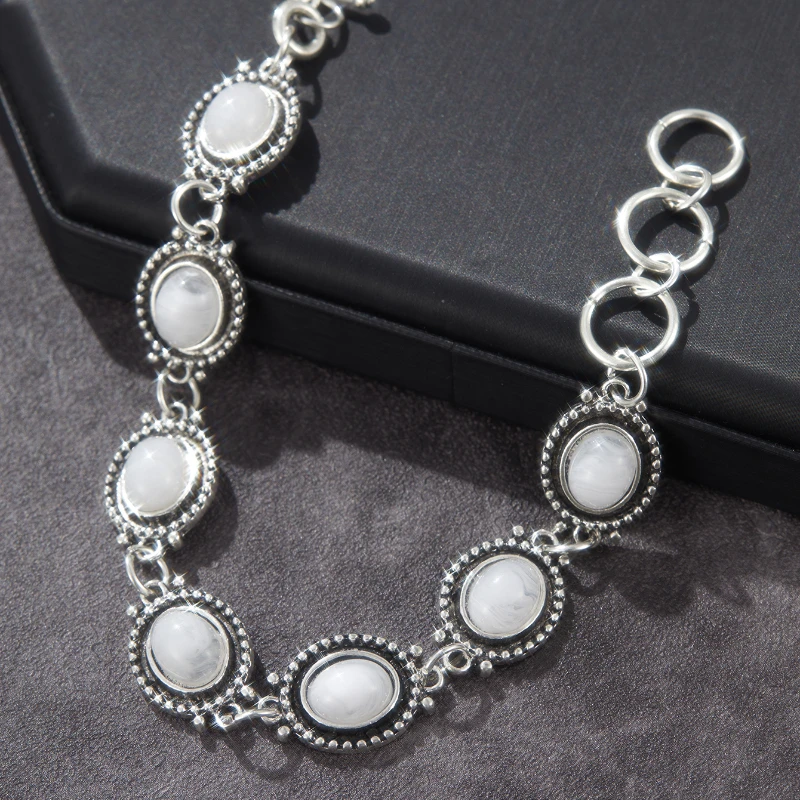 الطبيعية الاصطناعية البيضاوي Moonstone قابل للتعديل سوار امرأة رجل الأثرياء مجوهرات فاخرة أنيقة رومانسية بسيطة غرامة مجوهرات هدايا