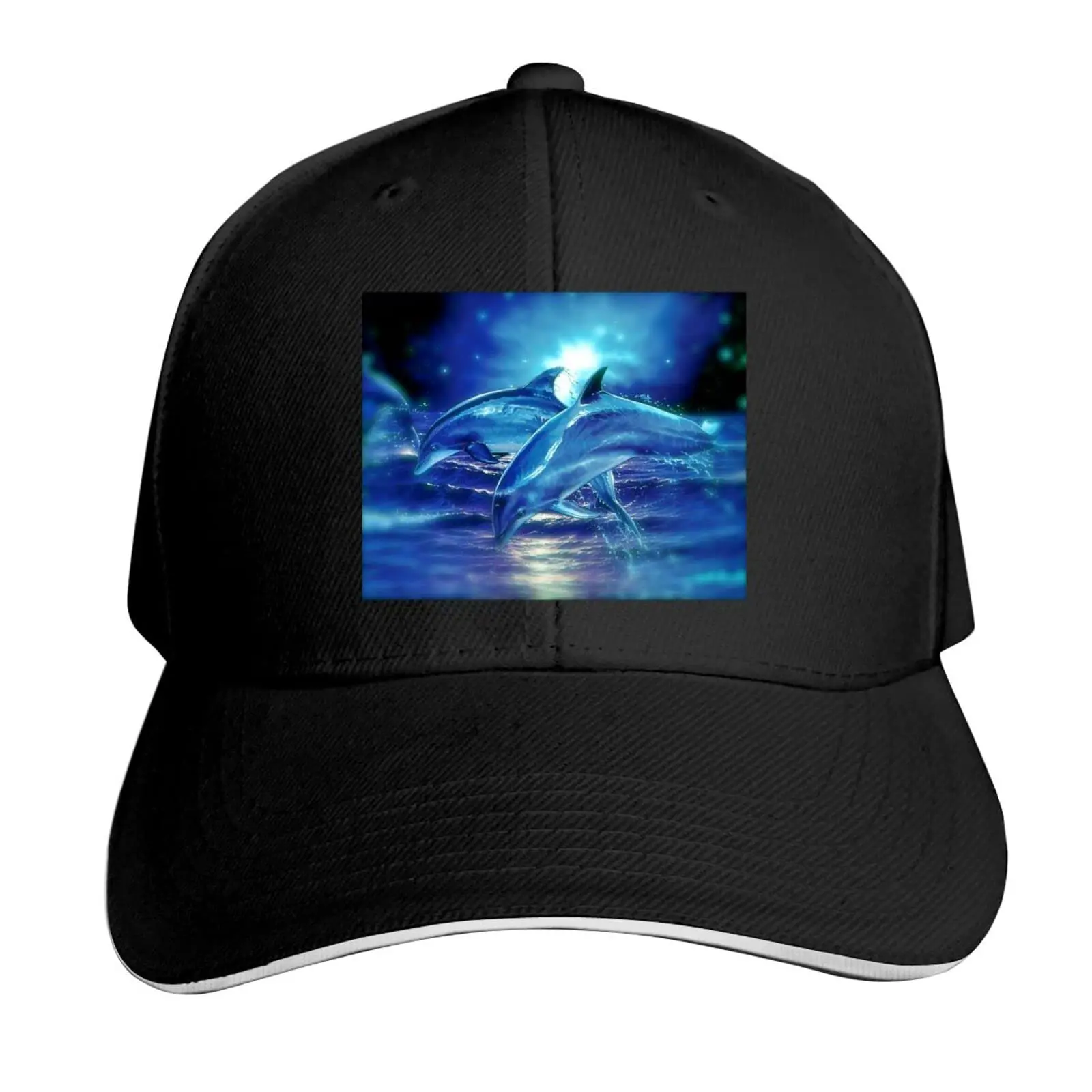 

Blue Dolphin Elf Baseball Cap For Men Women Four Seasons Outdoor Fishing Hat Adjustable Hip Hop Castette For Outdoor Travelling