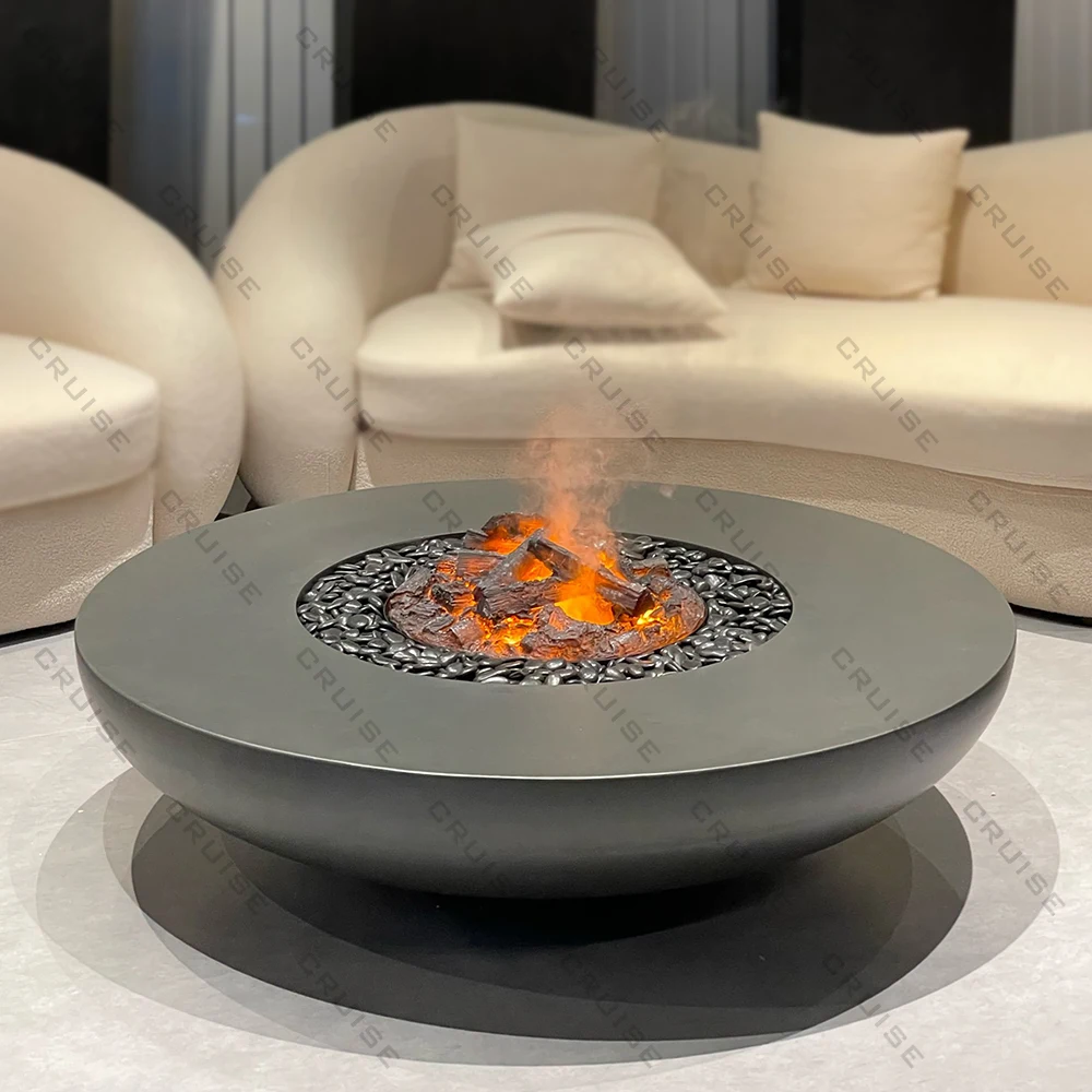 

CRUISE High End Furniture High Quality Garden Outdoor Table Set 80cm Wood Burning/Natural Gas/Alcohol Furnace Core Firepit Table