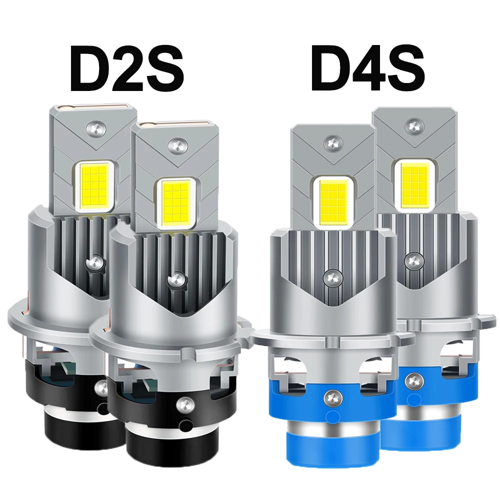 

2 шт. D2R D2S светодиодные автомобильные фары D4S D4R 20000LM 6000K 150 Вт высокой мощности HID сменная ксеноновая лампа с турбовентилятором Plug&Play