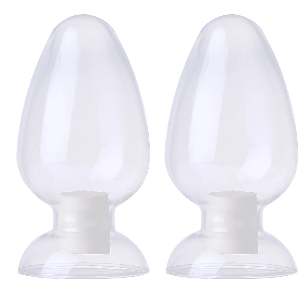 

2Pcs Chicken Heart Glass Sample Bottles Simple Elegant Design Laboratory Display Conical Bottles Sample Bottle