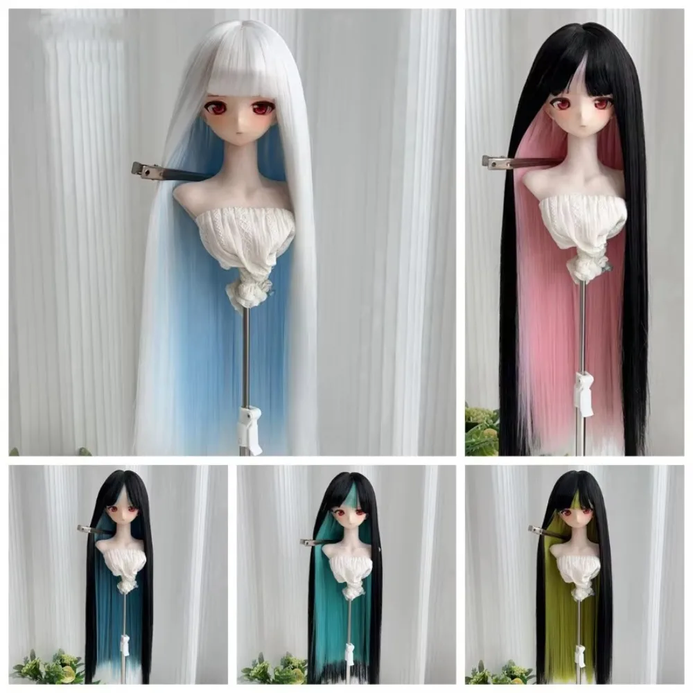 2D Doll General Modeling Double Tone Color Wig Simulation Doll Decoration Multiple Style Straight Hair BJD/MDD Doll Long Hair