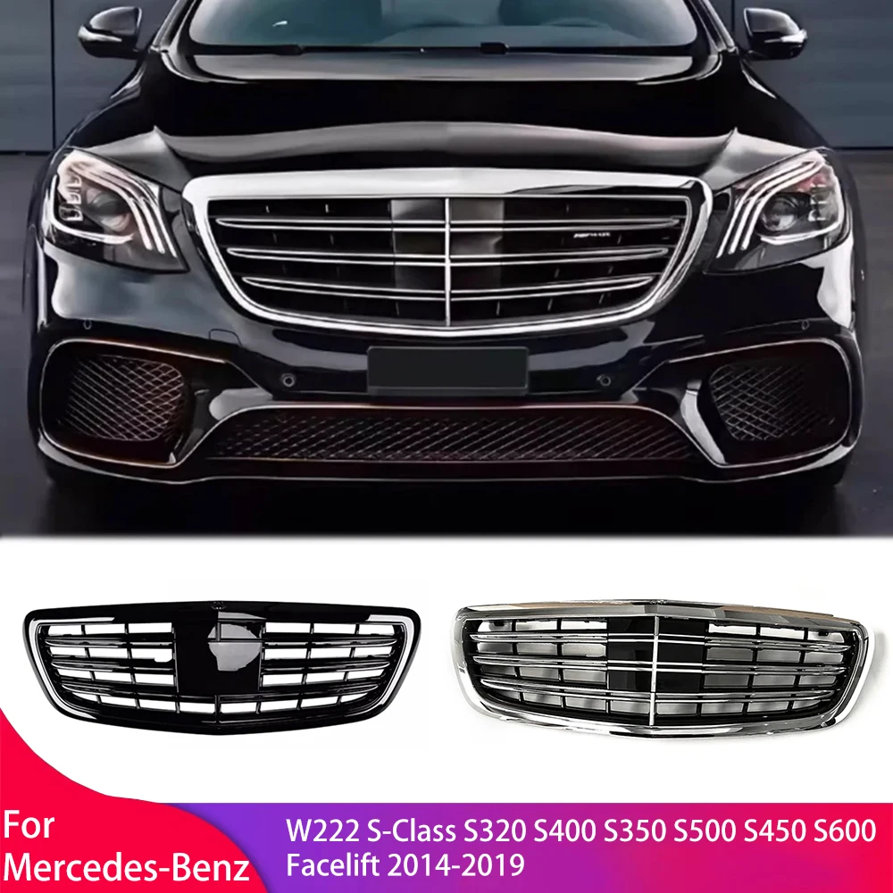 

Front Bumper Grille Grills for Mercedes-Benz W222 S-Class S320 S400 S350 S500 S450 S600 Facelift 2014-2019 Air Intake Grille