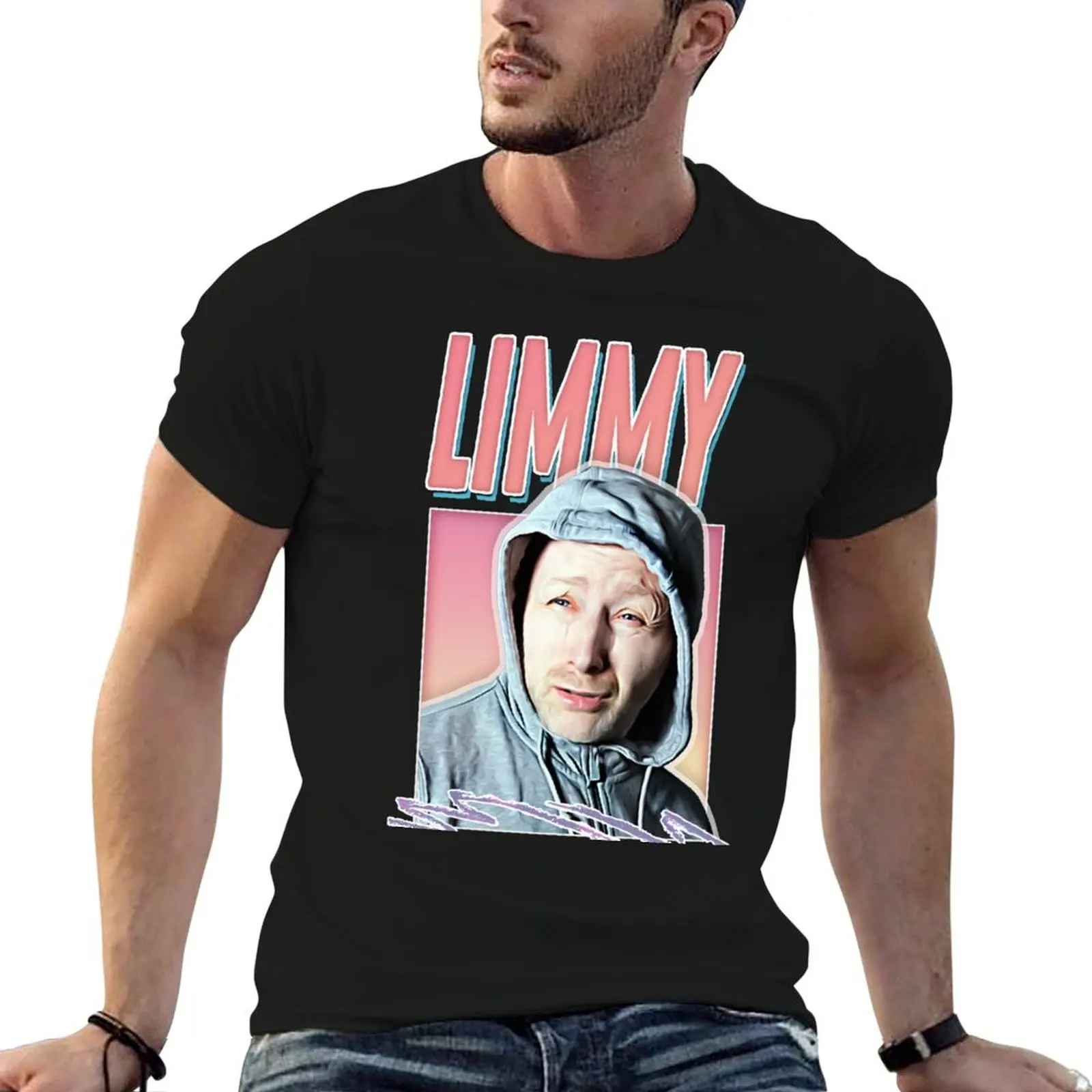 

Sad Face Limmy / Original Fan Art Design T-Shirt anime graphic tee shirt Men's cotton t-shirt