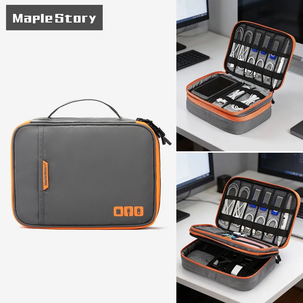 

Водонепроницаемая сумка для хранения кабелей, портативный органайзер для цифровой электроники, USB-кабелей, зарядных устройств и штекеров, дорожный органайзер для кабелей