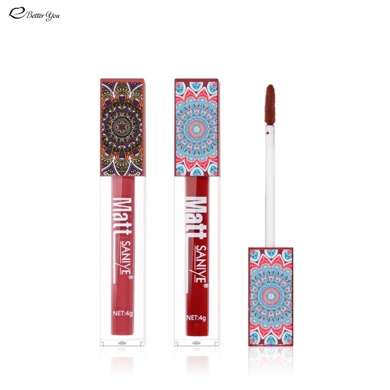 Sexy Long Lasting Velvet Matte Lip Gloss Liquid Lipstick-Lip Makeup Women Beauty Red Nonstick Cup Waterproof LipGloss Multicolor