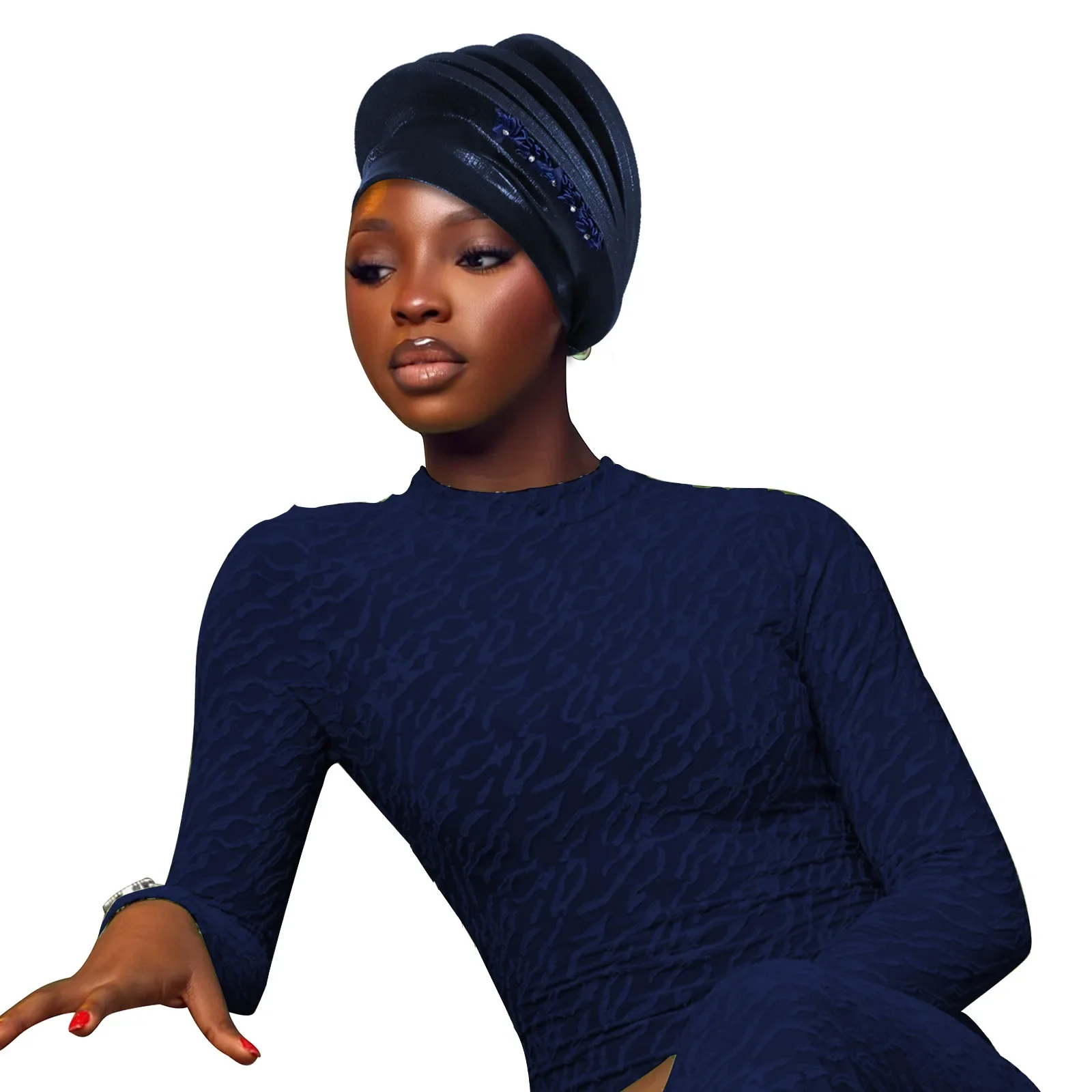 دوامة قبعة عمامة للنساء الأفريقية السيارات جيلي نيجيريا ربطة الرأس زهرة حفل زفاف رئيس التفاف صنع بالفعل الحجاب بونيه قبعة