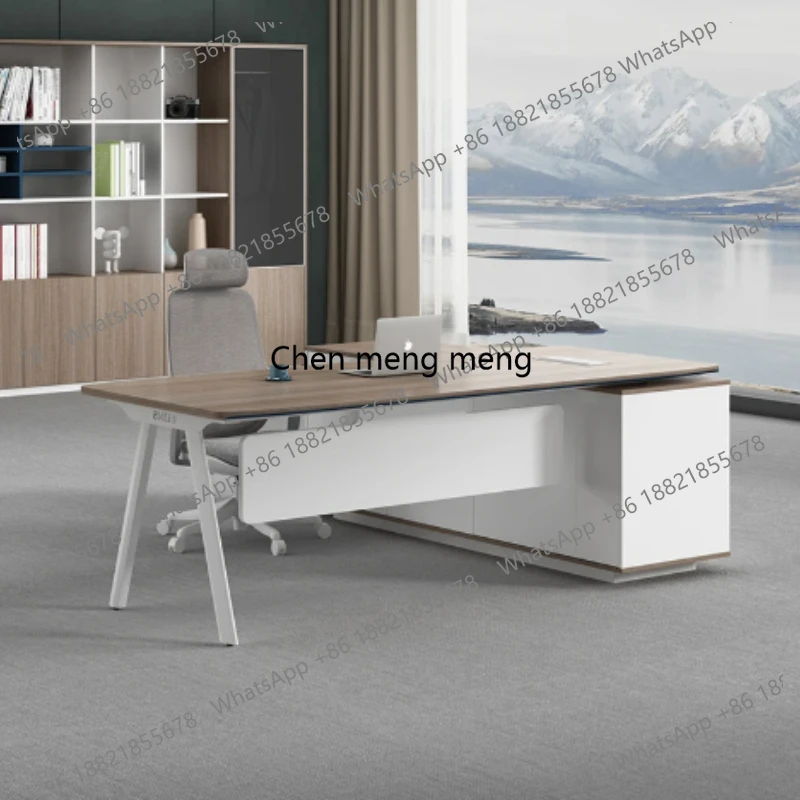

Simple European Boss Table Modern Designer Drawers Accessories Standing Desk Unique Executive Secretary Escritorio Furniture