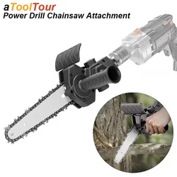 Chainsaw Adapter Electric Drill Converter Head Chain Saw Friewood Attachment Cutting Tree Woodworking Garden Pruning Tool