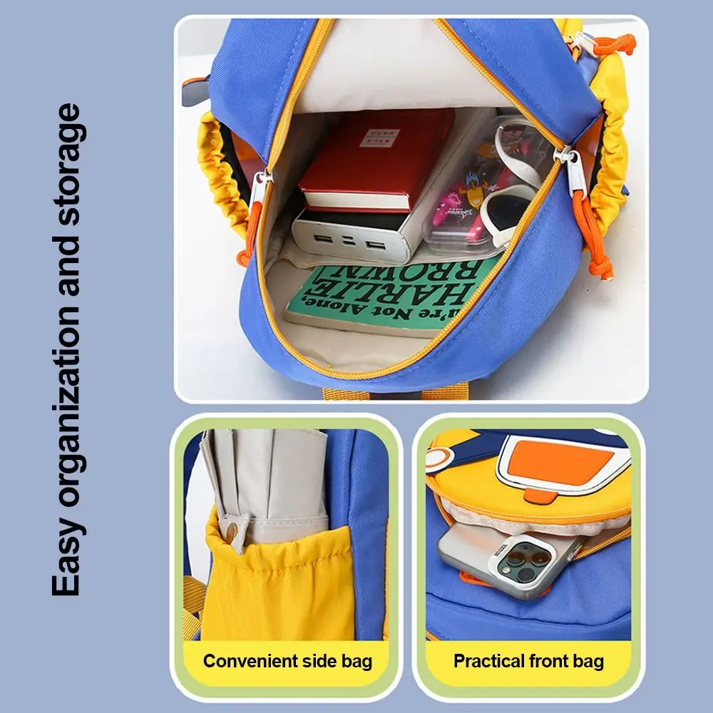 Mini Toddler Backpack for Boys Water Resistant Alleviate Burden Backpack Wear-resisting Cartoon Excavators