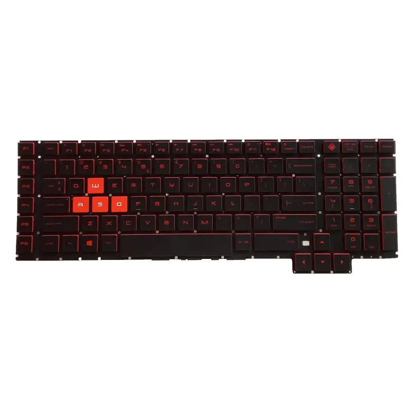 US Keyboard for Hp OMEN 3 Plus 17-AN TPN-Q195 NSK-XH0LN TPN-Q194 no pointer with backlight RED