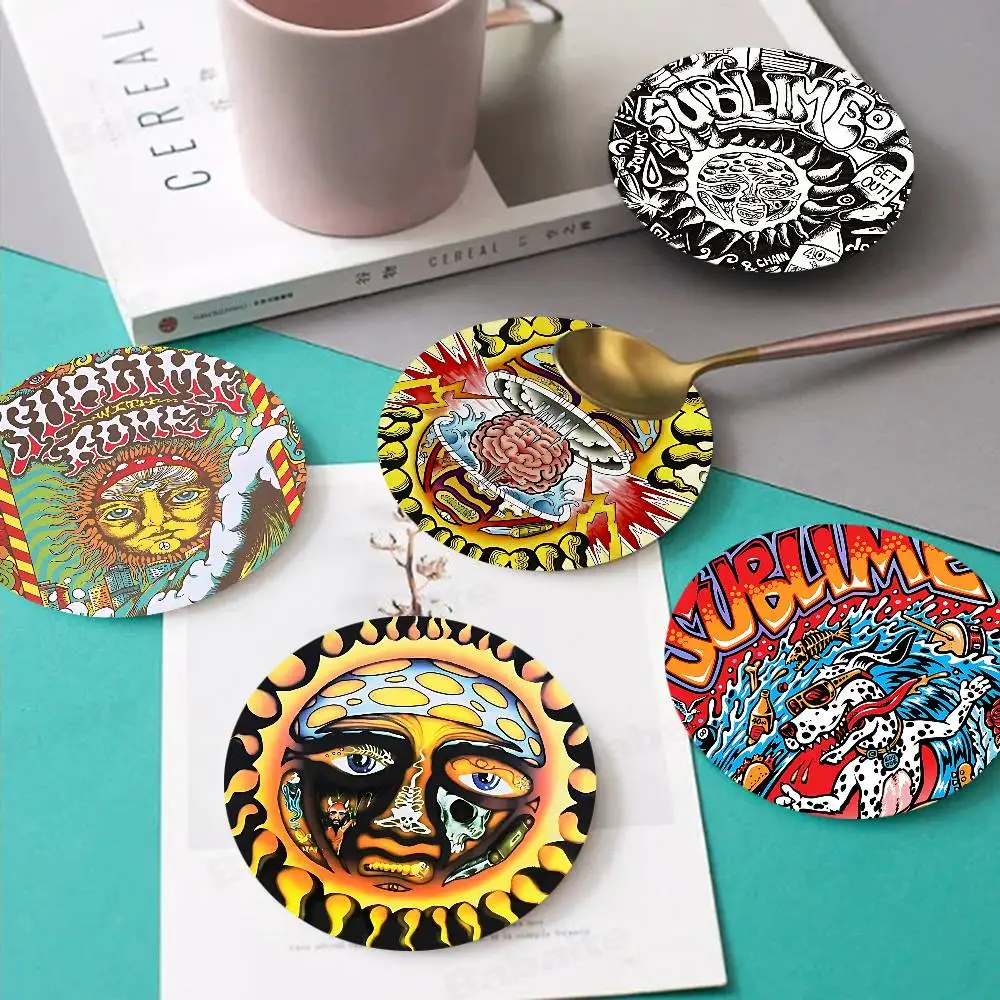 Sublime Band Coasters Suitable for daily family gathering decoration, kitchen, anti-slip wooden coasters