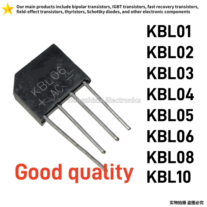 10PCS PB4006 PB4008 PB3510 PB4010 ZIP‑4 4‑Pin Single Phase Bridge Rectifier Power Diode Rectifier Bridge