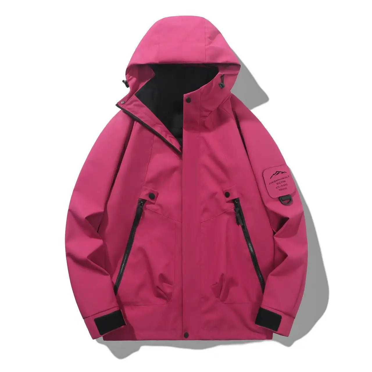 بدلة هجوم للزوجين مقاومة للرياح ومسامية للترفيه في الهواء الطلق لربيع الخريف، أزياء رائعة وعصرية ومتعددة الاستخدامات بقلنسوة في الشمال #6