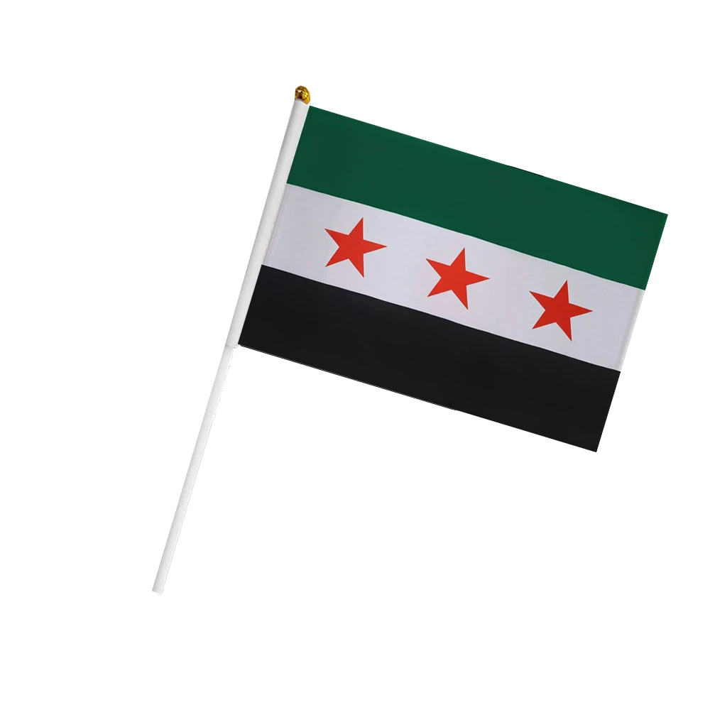 20x28cm Office Desk Flag Of Syria Banner The The Syrian Arab Republic Syrian three Star Banner