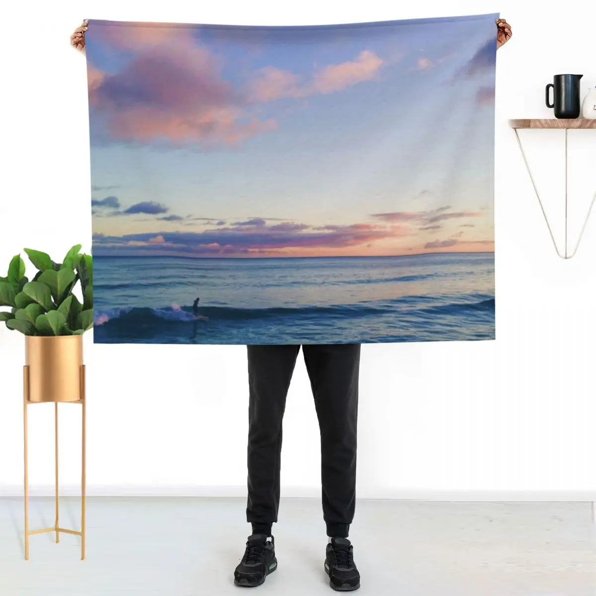 Surfin in a Pastel Dream - Honolulu, Hawaii Throw Blanket Blankets For Bed Summer Hair Thins for winter Bed Blankets